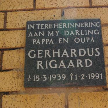 RIGAARD Gerhardus 1939-1991