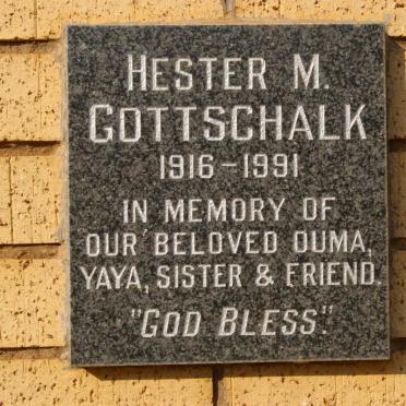 GOTTSCHALK Hester M. 1916-1991