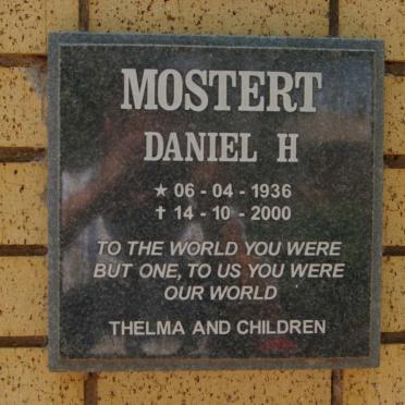 MOSTERT Daniel H. 1936-2000