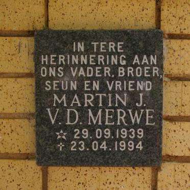 MERWE Martin J., v.d. 1939-1994