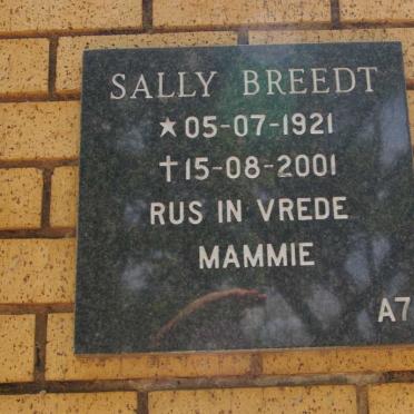 BREEDT Sally 1921-2001