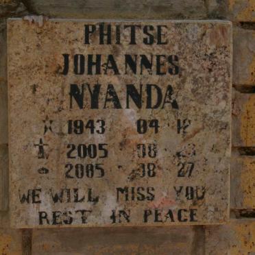 PHITSE Johannes Nyanda 1943-2005