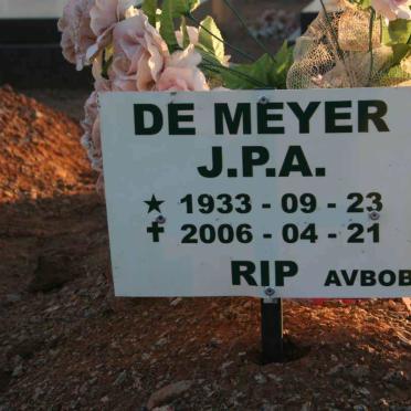 MEYER J.P.A., de 1933-2006