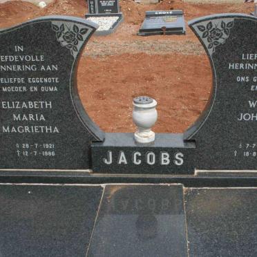 JACOBS Willem Johannes 1918-1991 &amp; Elizabeth Maria Magrietha 1921-1986