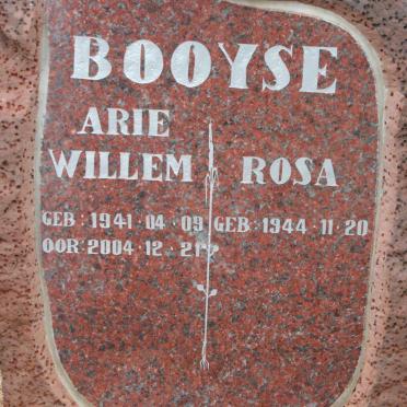 BOOYSE Arie Willem 1941-2004 &amp; Rosa 1944-