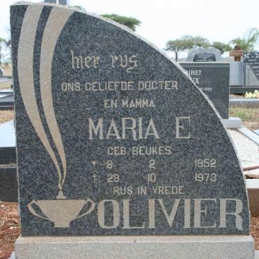 OLIVIER Marie E. nee BEUKES 1952-1973