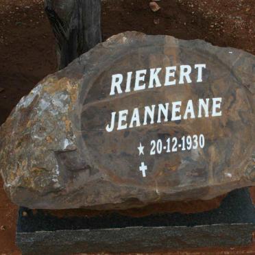 RIEKERT Jeanneane 1930-