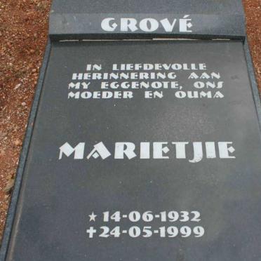 GROVé Marietjie 1932-1999