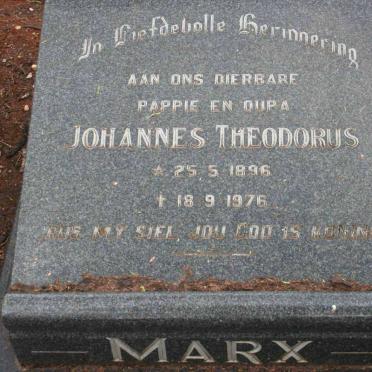 MARX Johannes Theodorus 1896-1976