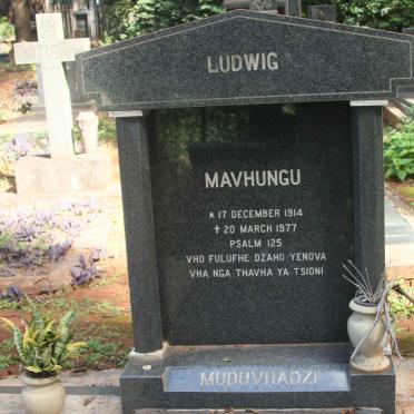 MUDUVHADZI Mavhungu Ludwig 1914-1977