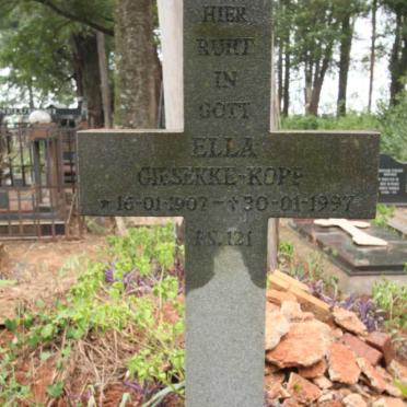 GIESEKKE Ella nee KOPE 1907-1997