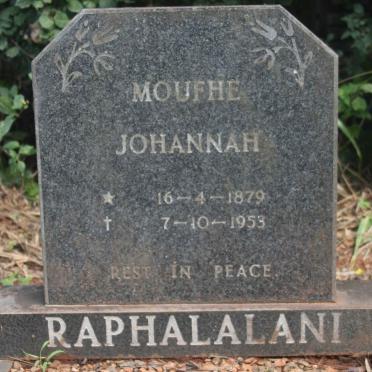 RAPHALALANI Moufhe Johannah 1879-1953
