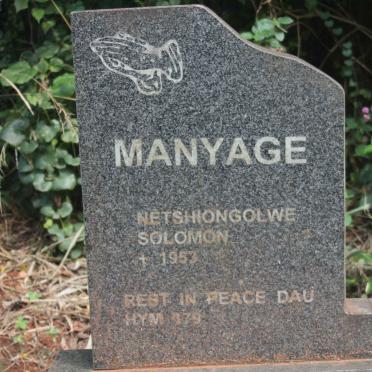 MANYAGE Netshongolwe Solomon -1953