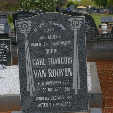 ROOYEN Carl Francois, van 1902-1991