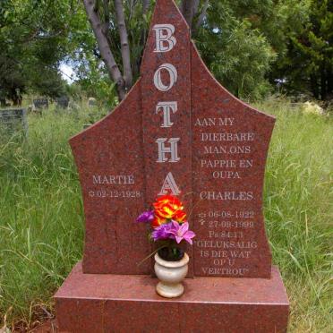 BOTHA Charles 1922-1999 &amp; Martie 1928-