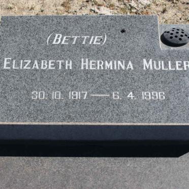 MULLER Elizabeth Hermina 1917-1996