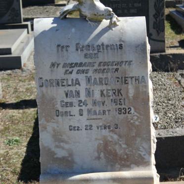 NIEKERK Cornelia Margarietha, van 1891-1932