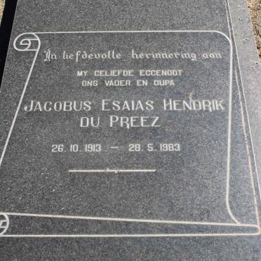 PREEZ Jacobus Esaias Hendrik, du 1913-1983