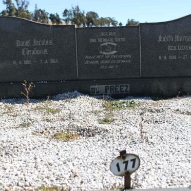 PREEZ Daniël Jacobus Theodorus, du 1905-1964 &amp; Judith Margaretha LOURENS 1909-1983