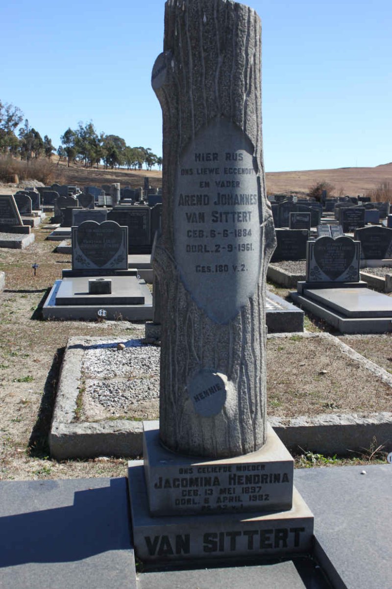 SITTERT Arend Johannes, van 1884-1961 & Jacomina Hendrina 1897-1982
