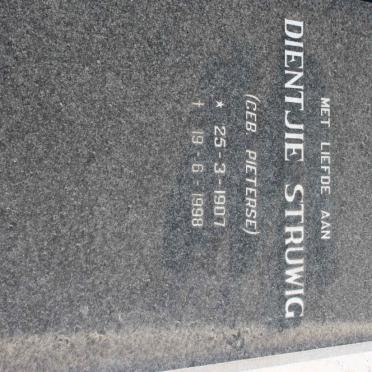 STRUWIG Dientjie nee PIETERSE 1907-1998