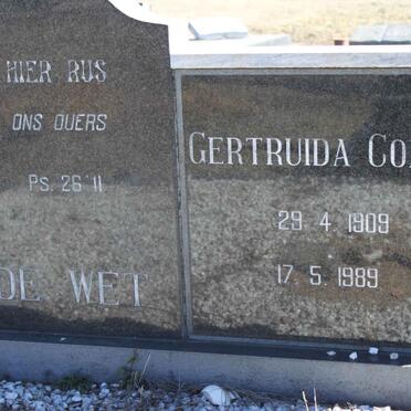 WET Getruida Cornelia, de 1909-1989