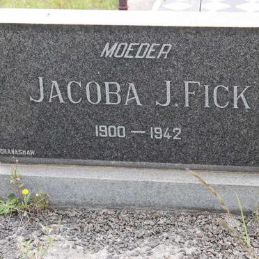 FICK Jacoba J. 1900-1942