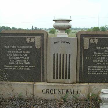 GROENEWALD Jan Adriaan 1867-1948 &amp; Ellie Maria SWART 1867-1947