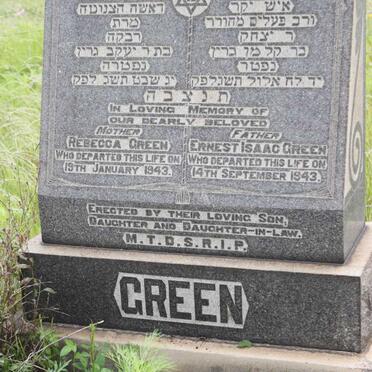GREEN Ernest Isaac -1943 &amp; Rebecca -1943