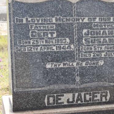 JAGER Gert, de 1893-1944 &amp; Johanna Susanna 1889-1945