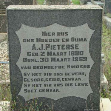 PIETERSE A.J. 1880-1969