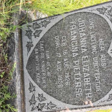 PIETERSE Johanna Elizabeth Francina 1926-1936
