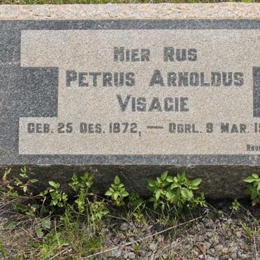 VISAGIE Petrus Arnoldus 1872-1953