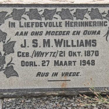 WILLIAMS J.S.M. nee WHYTE 1870-1948