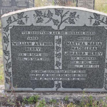 BERRY William Arthur 1889-1950 &amp; Martha Maria Magdelena Johanna SCHEEPERS 1888-1972