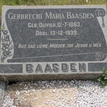 BAASDEN Gerbrecht Maria nee OLIVIER 1863-1939