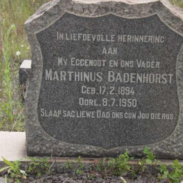 BADENHORST Marthinus 1894-1950