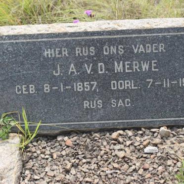 MERWE J.A., van der 1857-1941