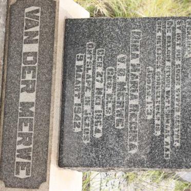 MERWE Dina Maria Regina, van der nee ELS 1864-1942