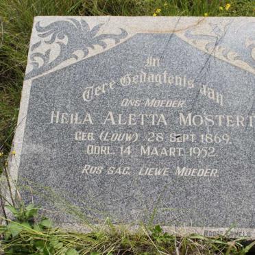 MOSTERT Heila Aletta geb LOUW 1869-1952