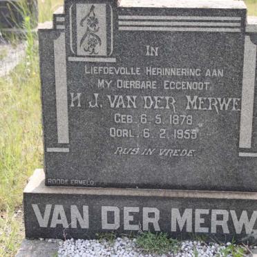 MERWE H.J., van der 1878-1955