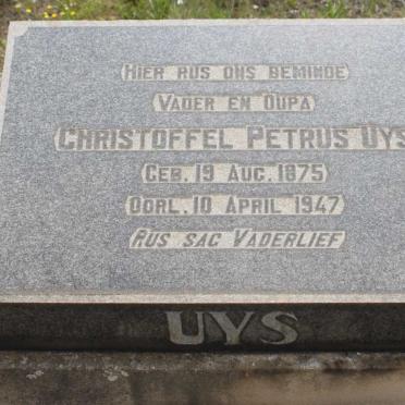 UYS Christoffel Petrus 1875-1947