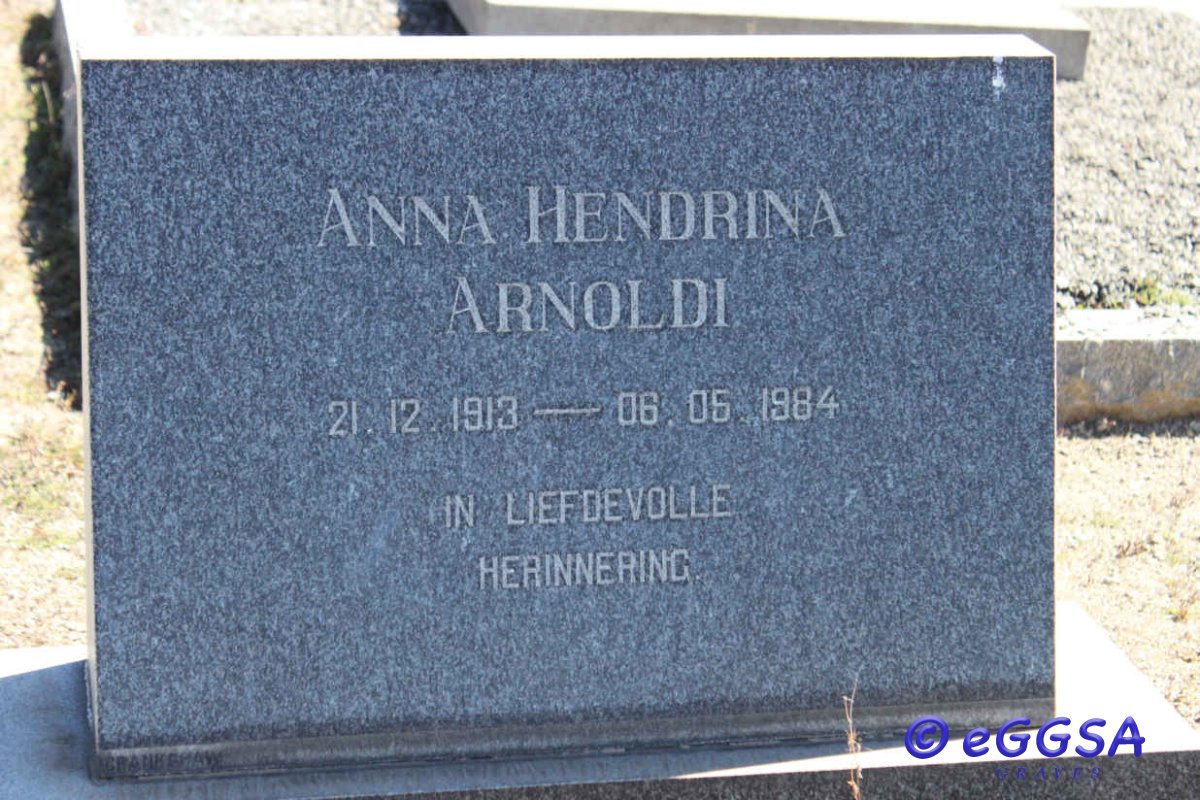 ARNOLDI Anna Hendrina 1913-1984