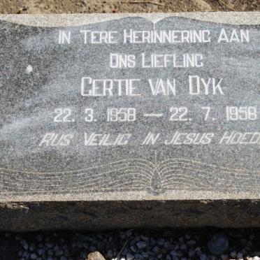 DYK Gertie, van 1958-1958