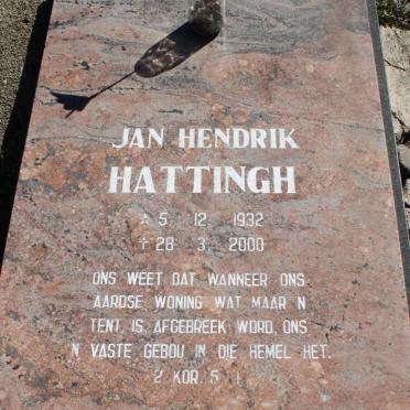 HATTINGH Jan Hendrik 1932-2000