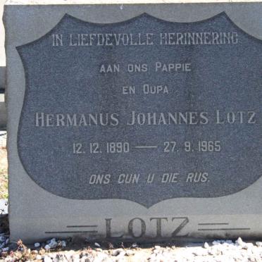 LOTZ Hermanus Johannes 1890-1965