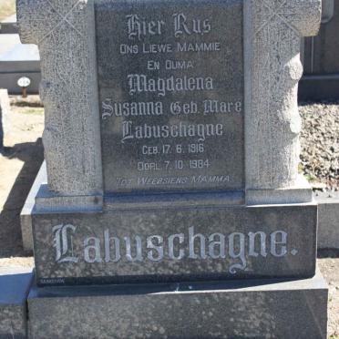 LABUSCHAGNE Magdalena Susanna nee MARÉ 1916-1984
