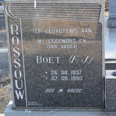 ROSSOUW F.J. 1937-1980