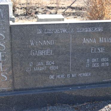 WESSELS Wynand Gabriel 1904-1984 &amp; Anna Maria 1904-1978