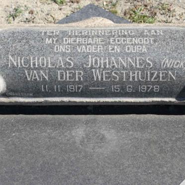 WESTHUIZEN Nicholas Johannes, van der 1917-1978